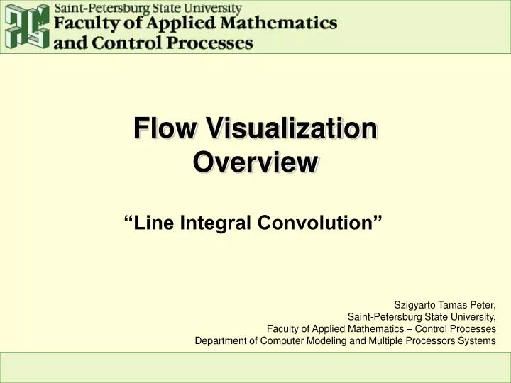 flow visualization overview