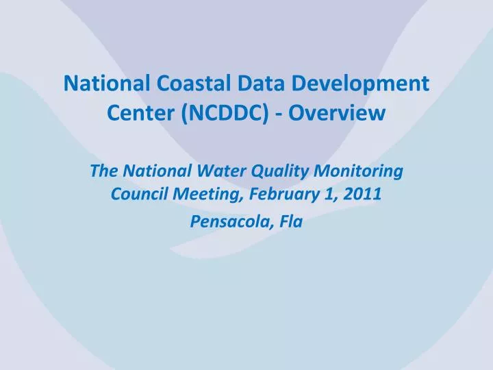 national coastal data development center ncddc overview