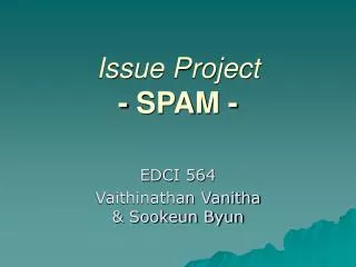 Issue Project - SPAM -