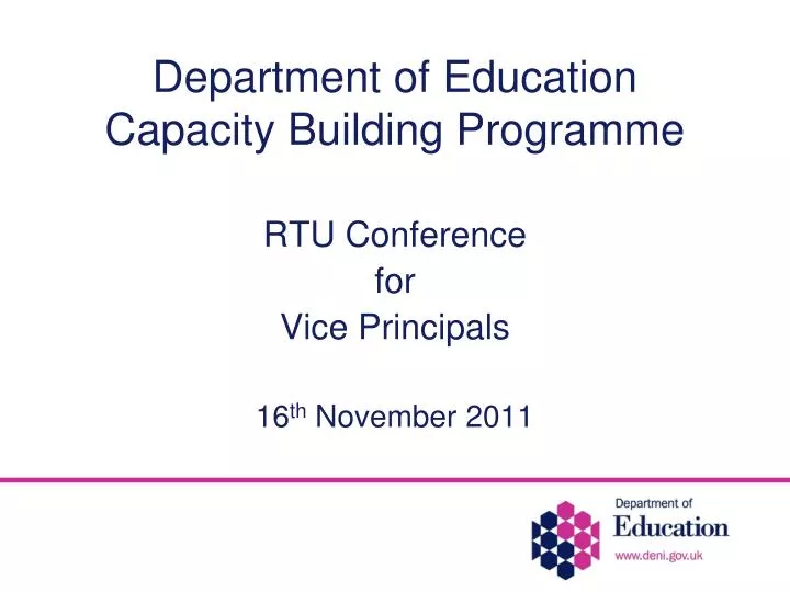 department of education capacity building programme
