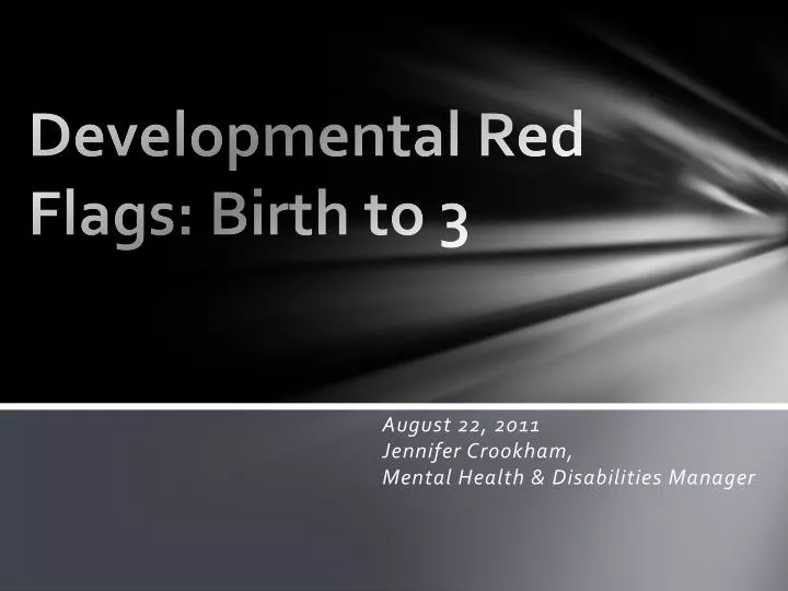 developmental red flags birth to 3