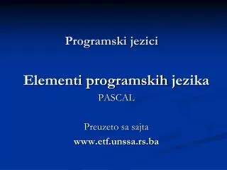 programski jezici