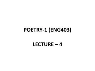 POETRY-1 (ENG403)