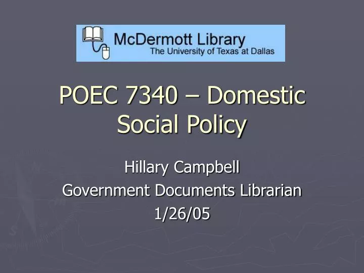 poec 7340 domestic social policy
