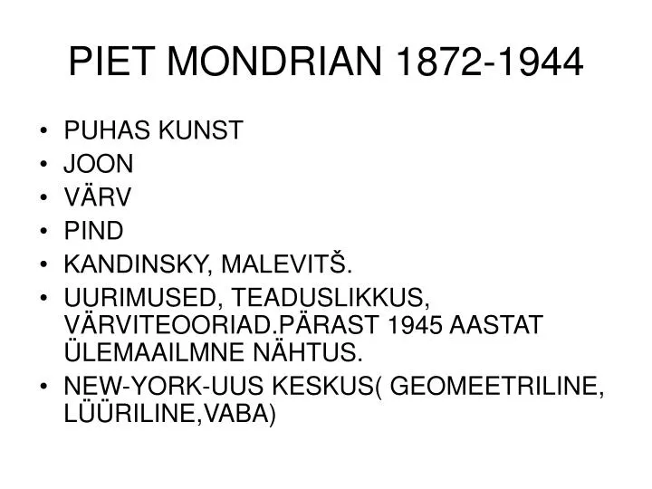 piet mondrian 1872 1944