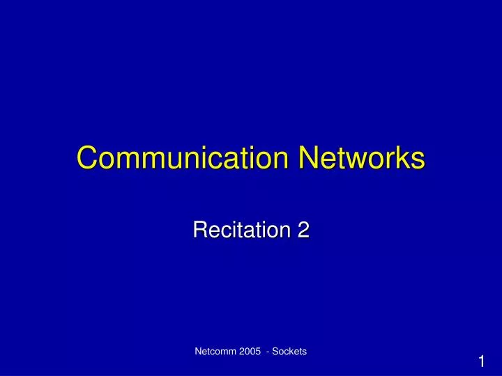 communication networks