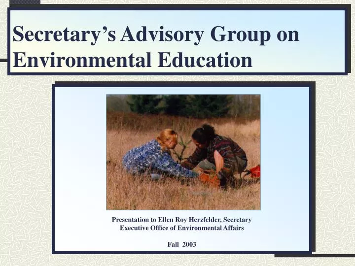 secretary s advisory group on environmental education