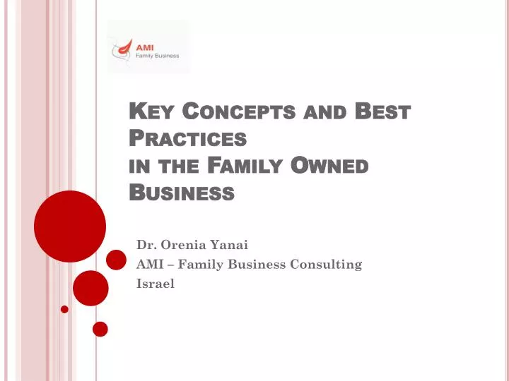 key concepts and best practices in the family owned business