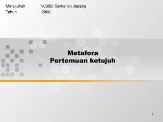 metafora pertemuan ketujuh