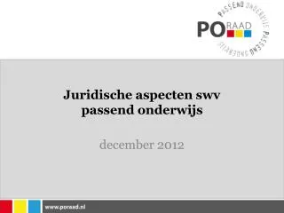 juridische aspecten swv passend onderwijs