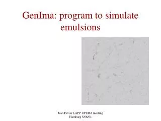 GenIma: program to simulate e mulsions