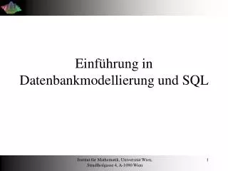 einf hrung in datenbankmodellierung und sql