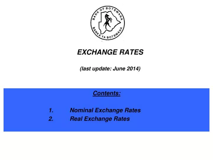 exchange rates last update june 2014