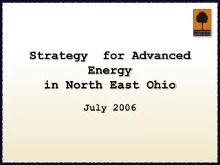 Strategy for Advanced Energy in North East Ohio