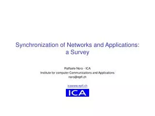 Synchronization of Networks and Applications: a Survey