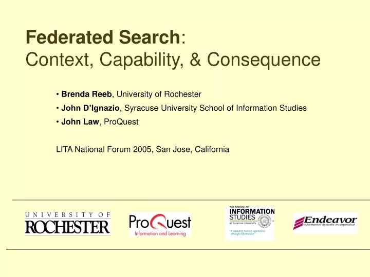 federated search context capability consequence