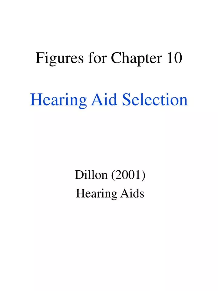 figures for chapter 10 hearing aid selection