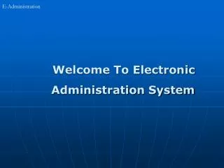 E-Administration