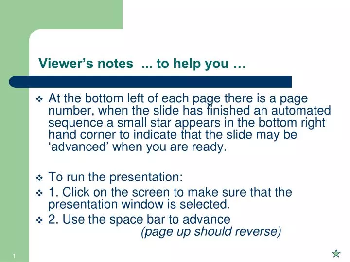 viewer s notes to help you