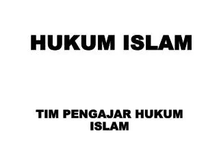 hukum islam