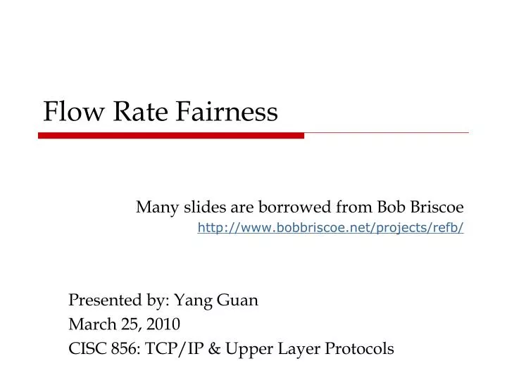 flow rate fairness