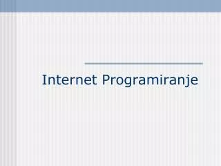 internet programiranje