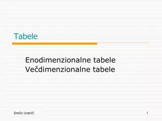 tabele