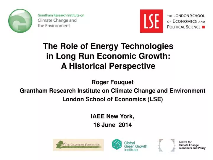 the role of energy technologies in long run economic growth a historical perspective