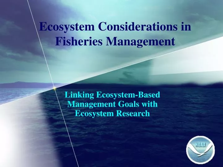 ecosystem considerations in fisheries management
