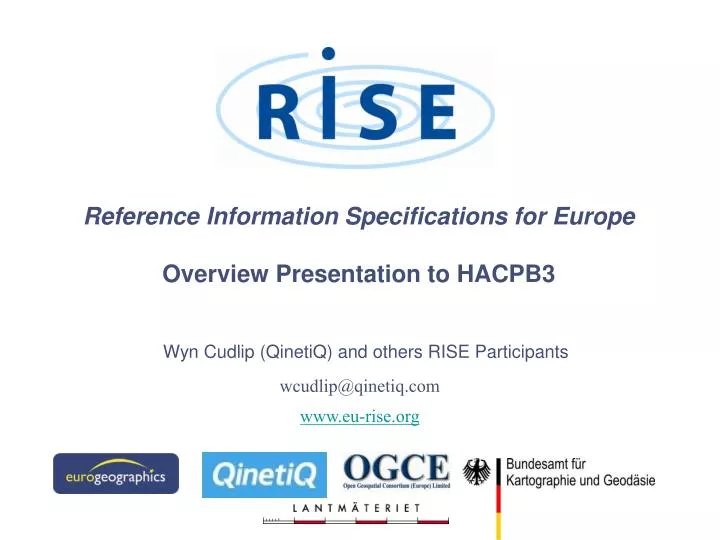 reference information specifications for europe overview presentation to hacpb3
