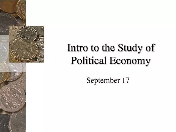 intro to the study of political economy