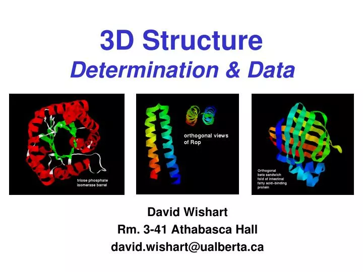 3d structure determination data