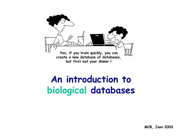 an introduction to biological databases