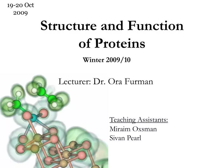 structure and function of proteins