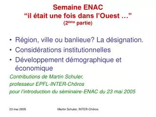 semaine enac il tait une fois dans l ouest 2 me partie