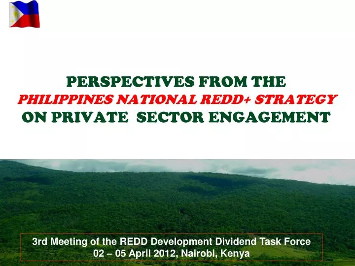 perspectives from the philippines national redd strategy on private sector engagement