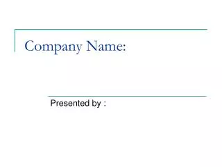 Company Name: