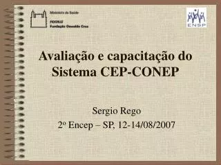 avalia o e capacita o do sistema cep conep