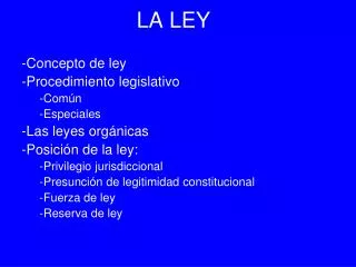 la ley