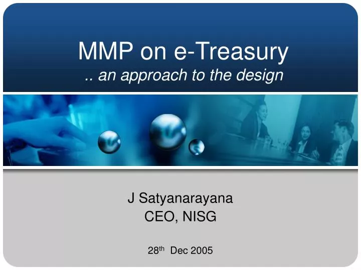 mmp on e treasury an approach to the design