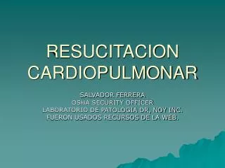 resucitacion cardiopulmonar