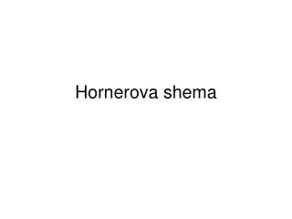 hornerova shema