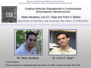 Creating Molecular Entanglement in Functionalized Semiconductor Nanostructures