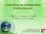 Sustaining an Independent Online Journal - slide 1