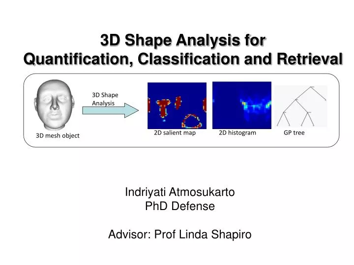 3d shape analysis for quantification classification and retrieval