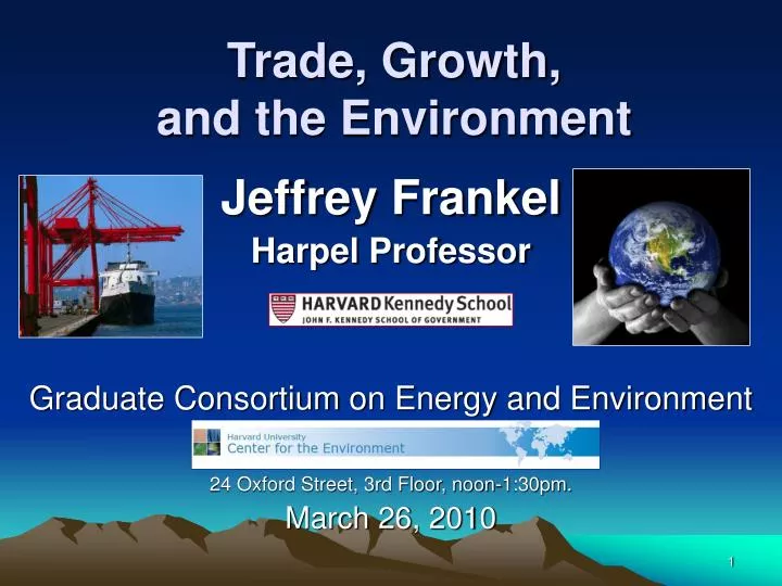 trade growth and the environment