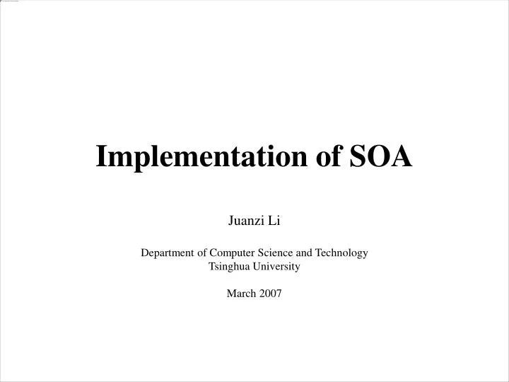 implementation of soa