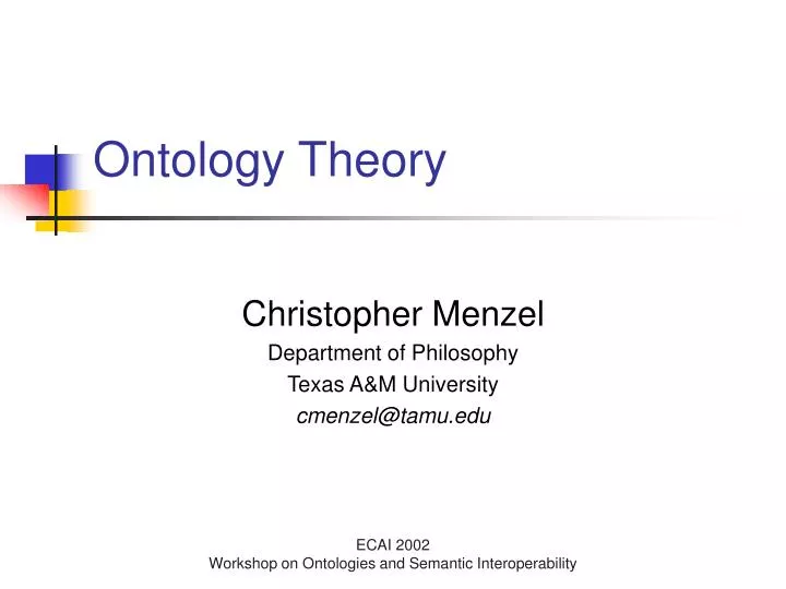 ontology theory