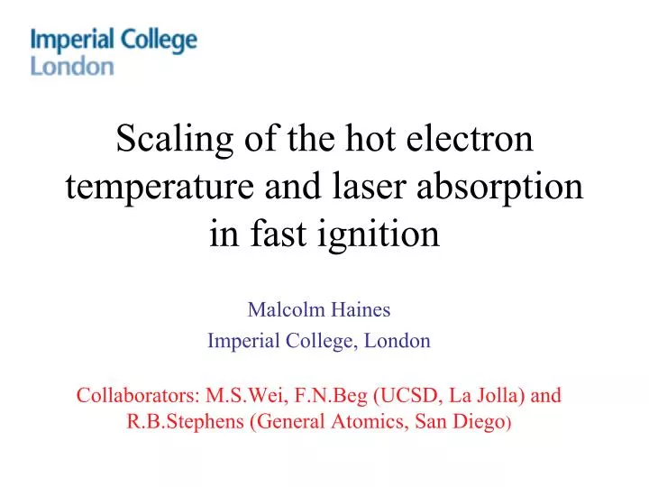 scaling of the hot electron temperature and laser absorption in fast ignition