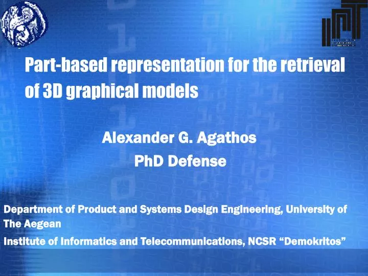 part based representation for the retrieval of 3d graphical models